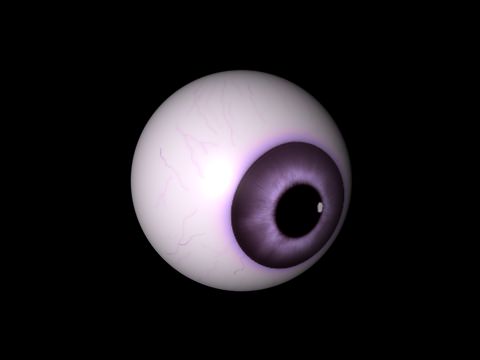 Purple eye Free low-poly 3D model_1
