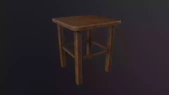 Wooden chair old 3D Model