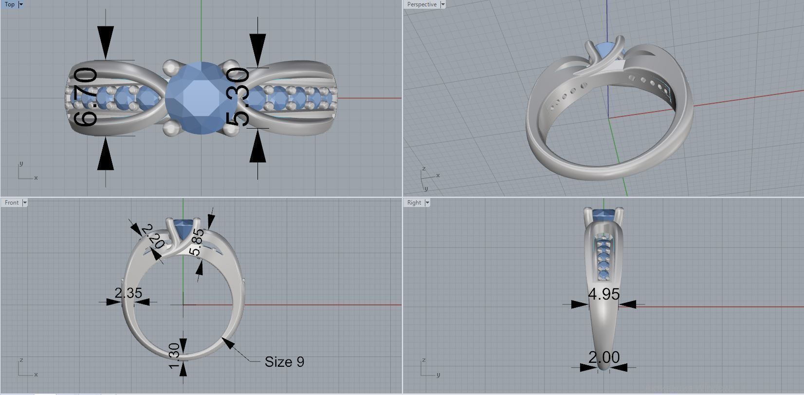 ring ring 3D print model_3