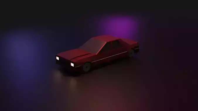 Low poly Muscle car