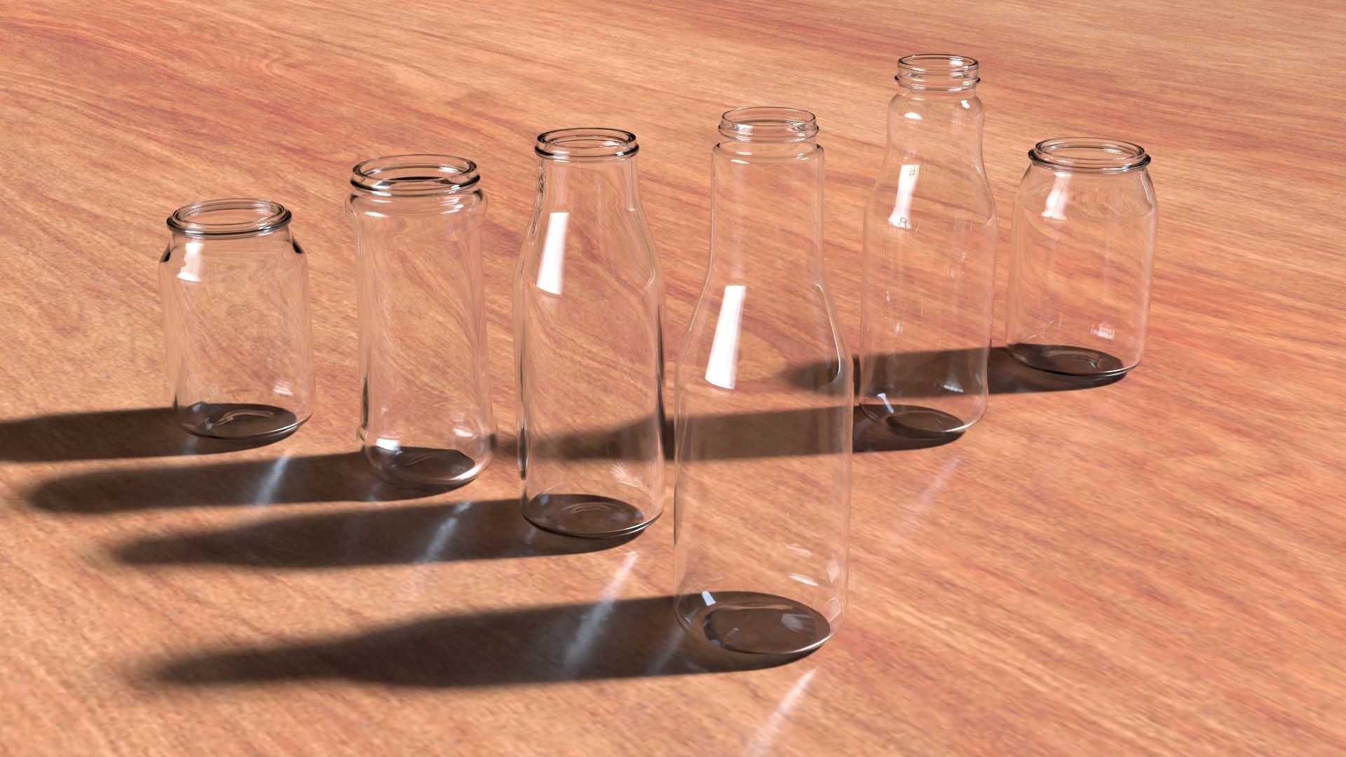 glass bottles collection  3D model_7