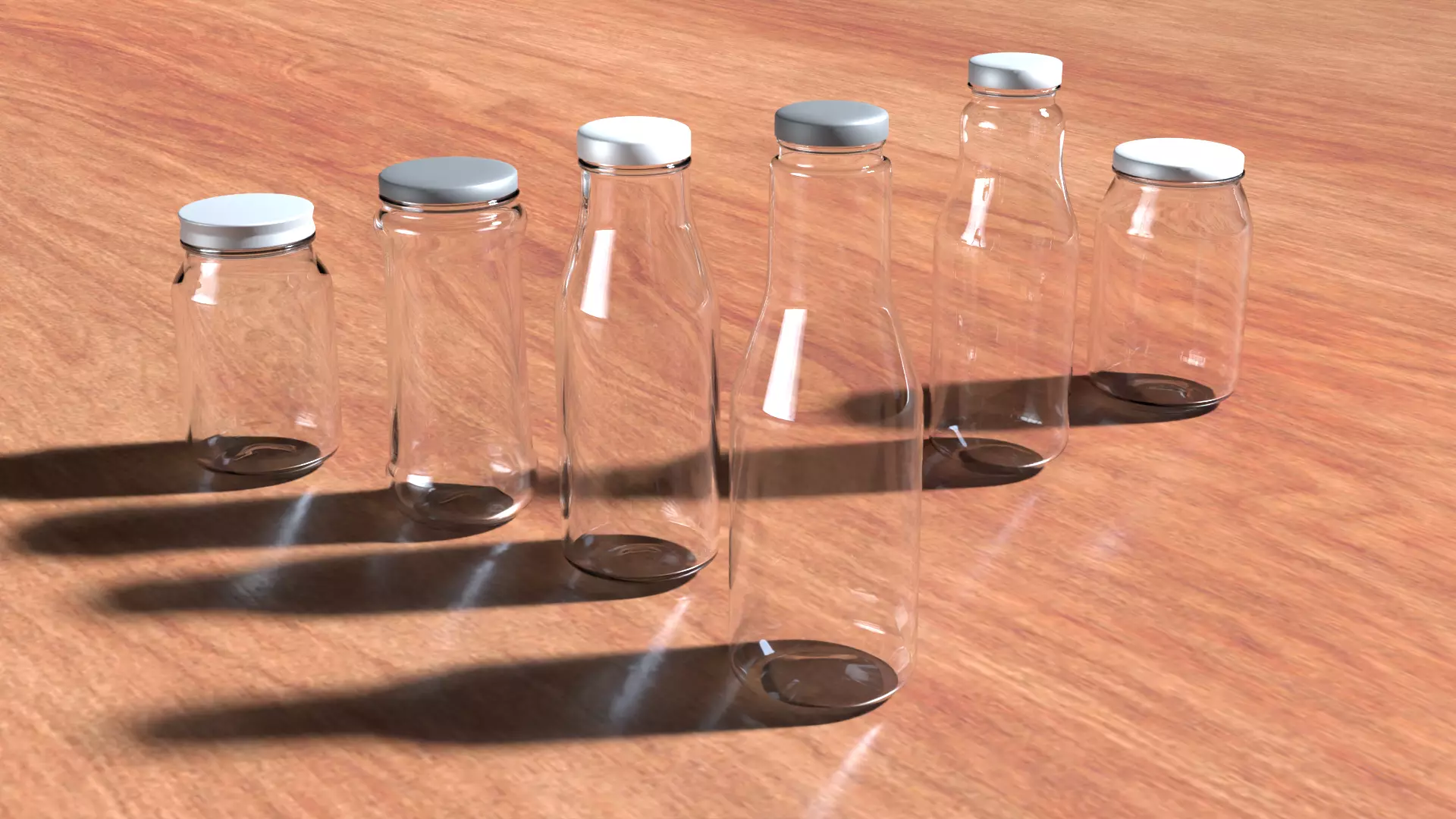 glass bottles collection  3D model_0