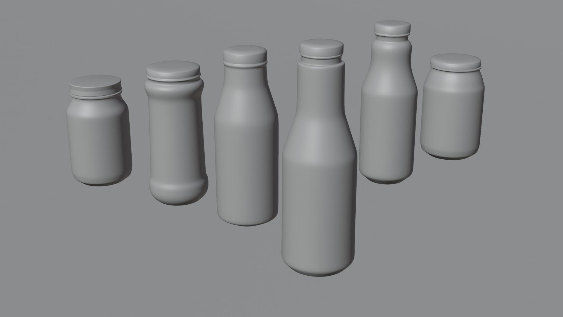 glass bottles collection  3D model_8