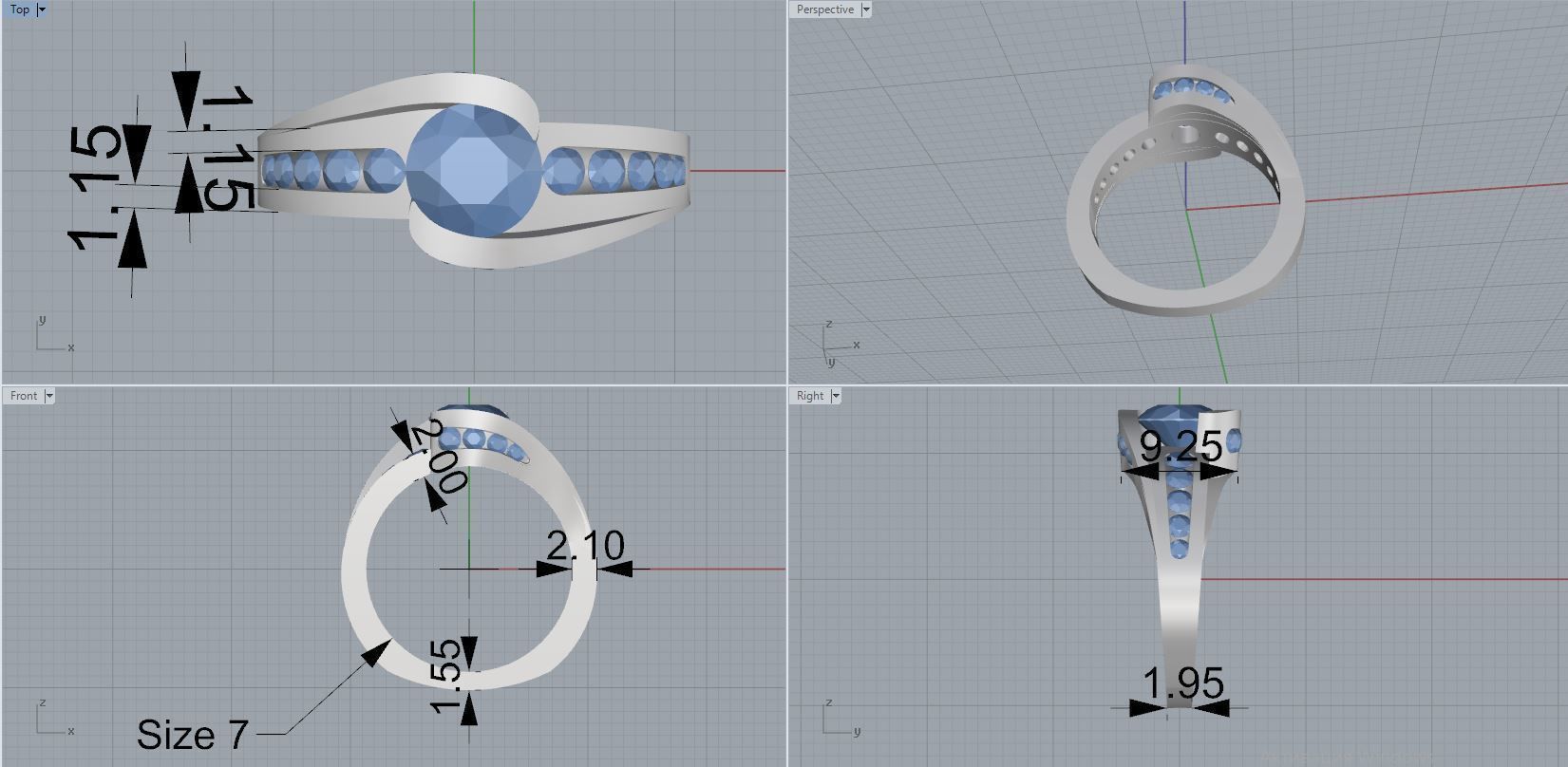 ring ring 3D print model_3