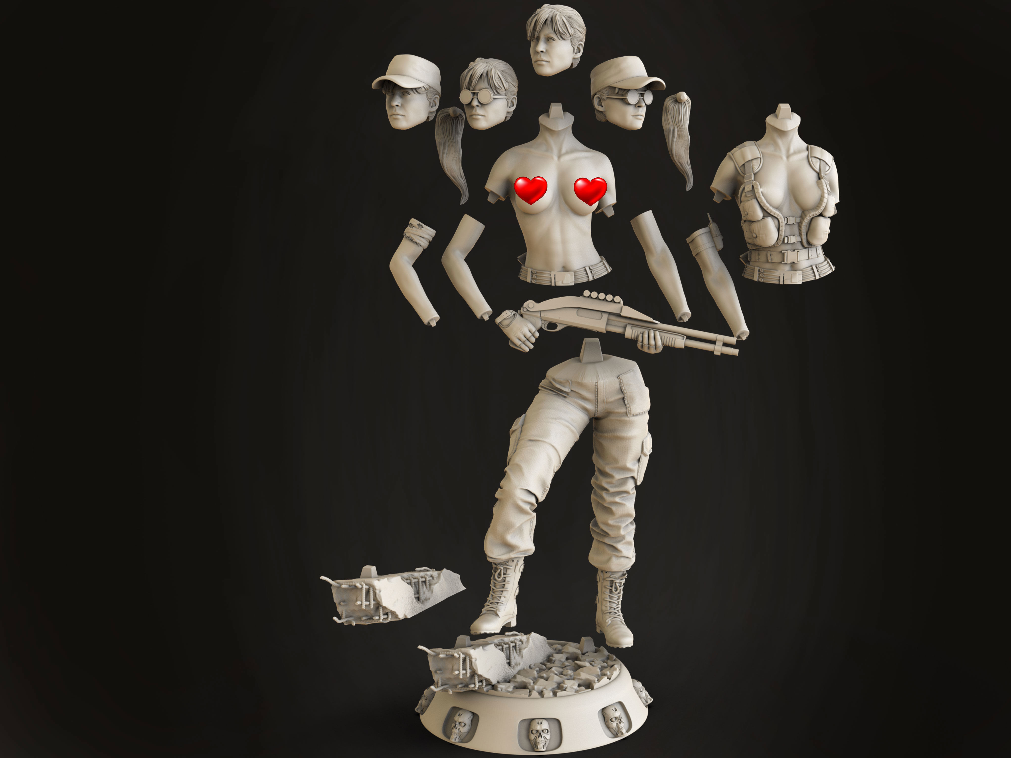 Sarah Connor 3D print model_10