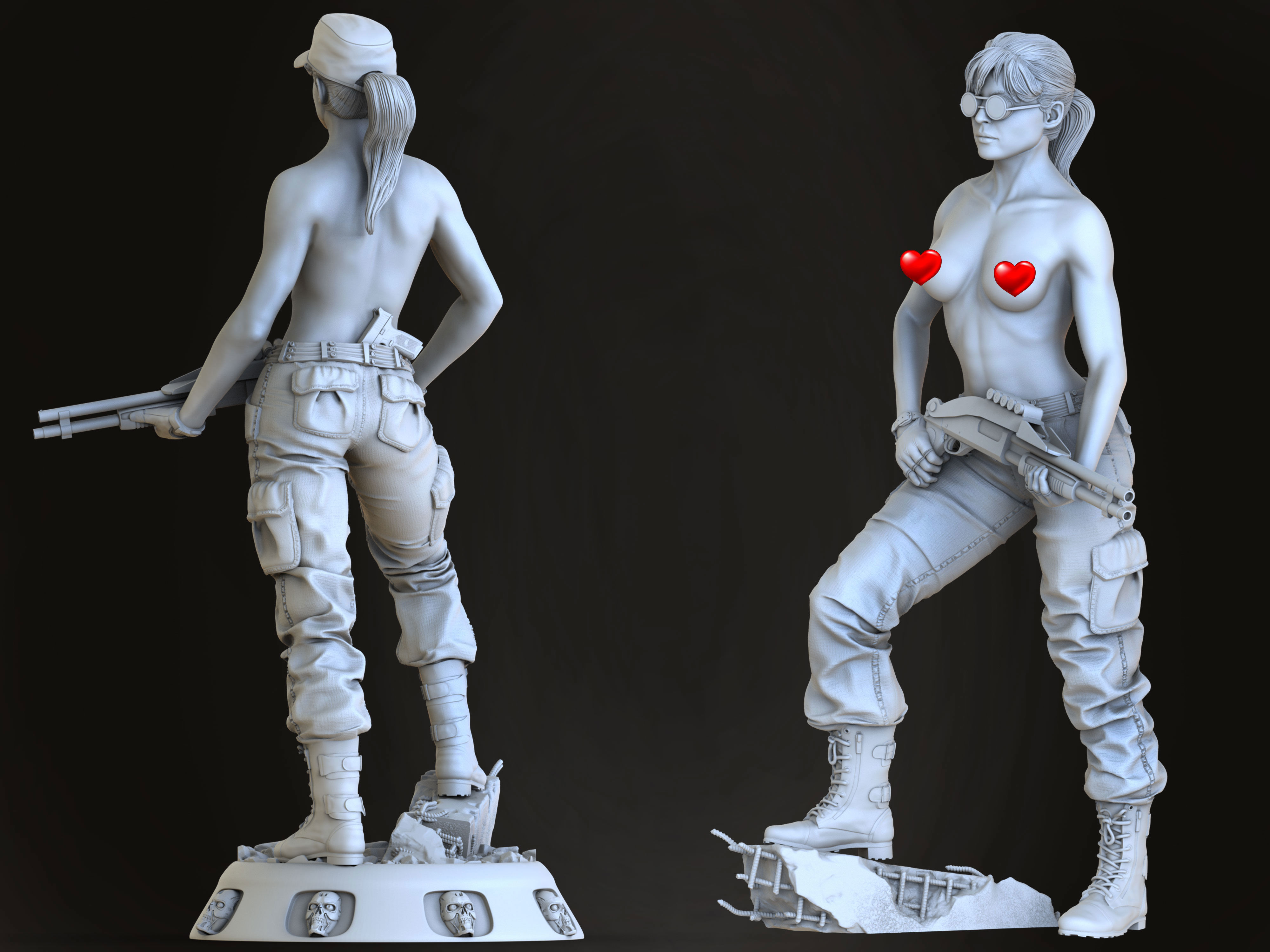 Sarah Connor 3D print model_4