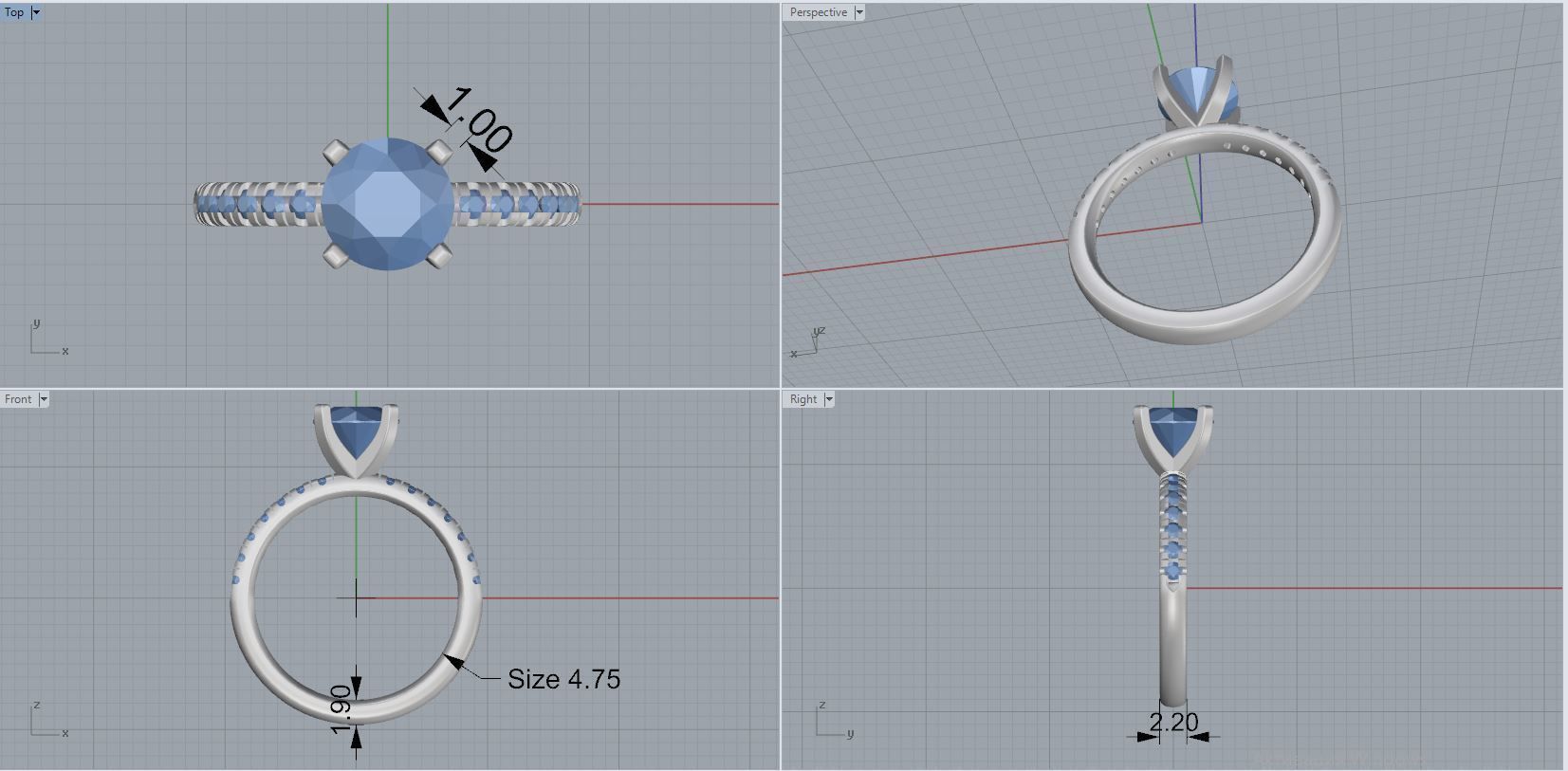 ring woman 3D print model_4