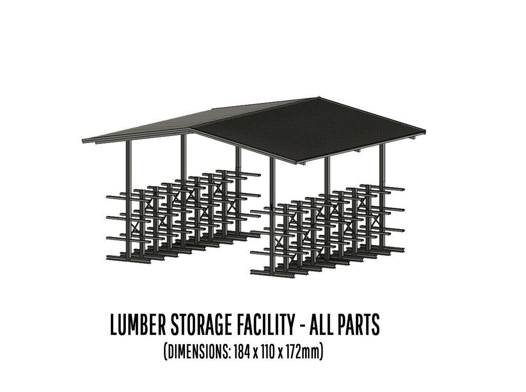 BUILD-0009 Lumber storage set H0-scale 3D print model_2