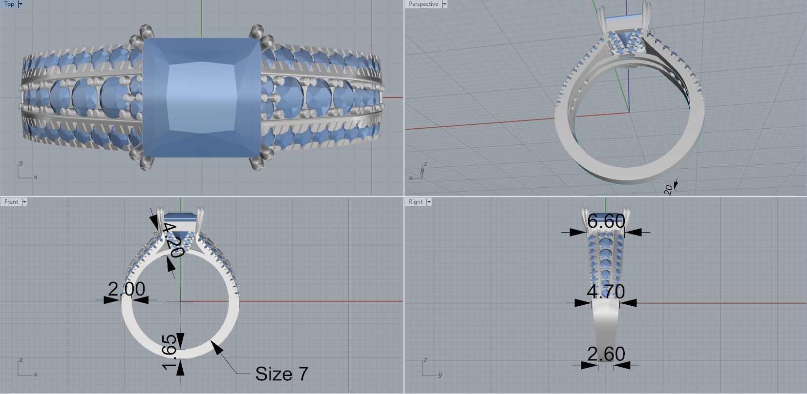 ring princess 3D print model_4