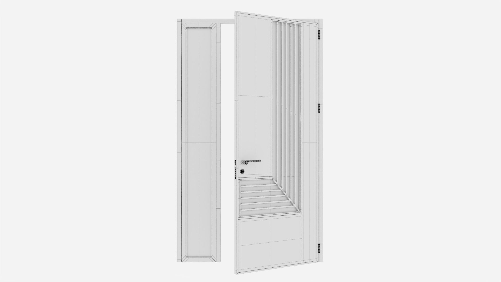 Aluminium door 273 3D model_6