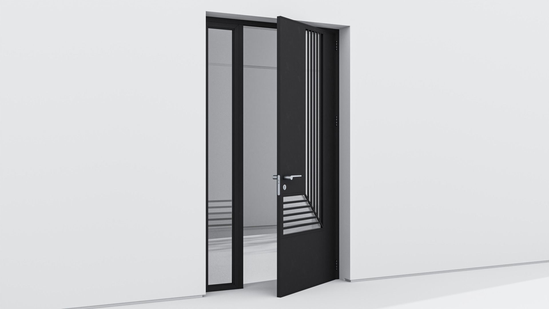 Aluminium door 273 3D model_3
