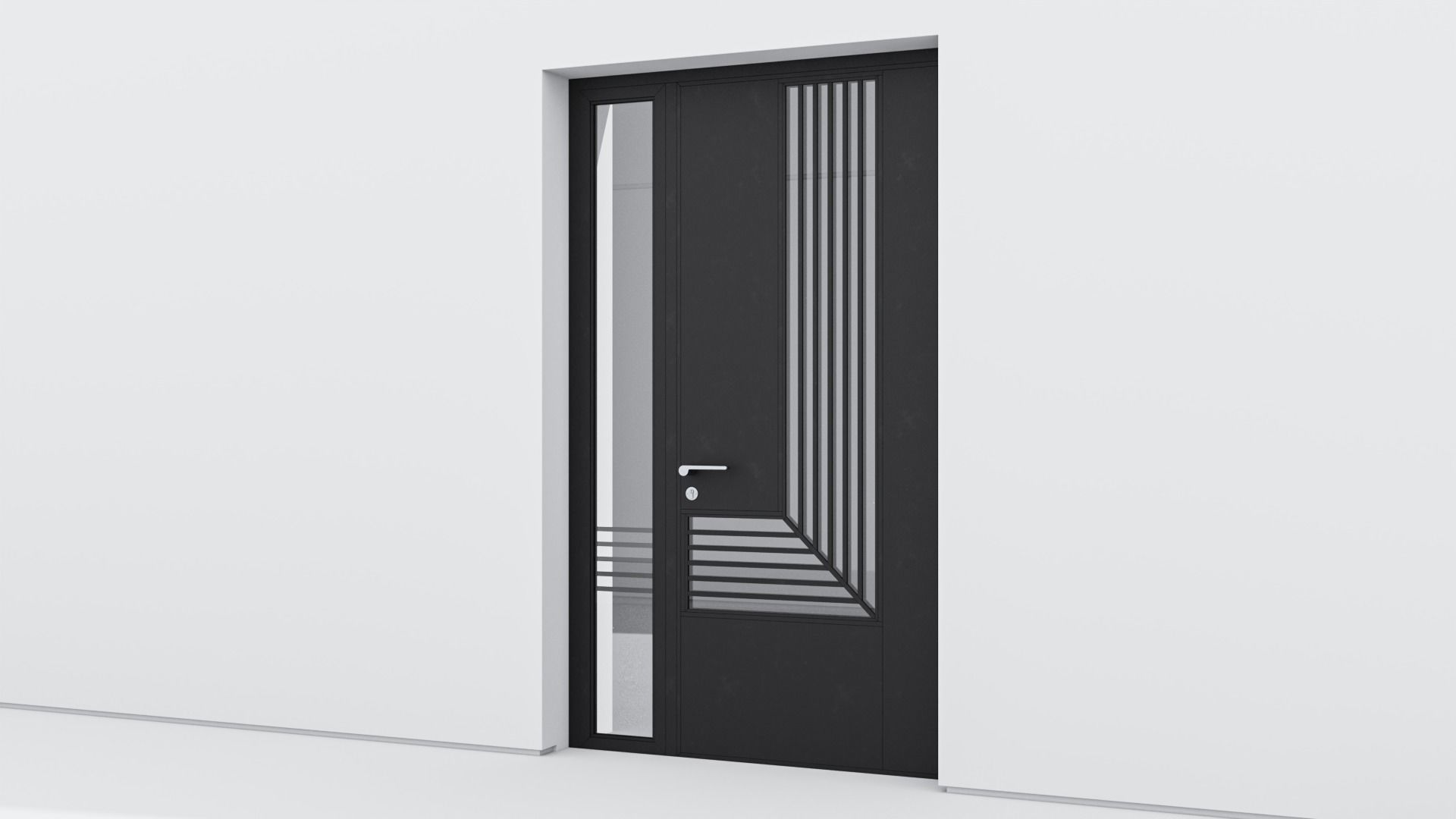 Aluminium door 273 3D model_2