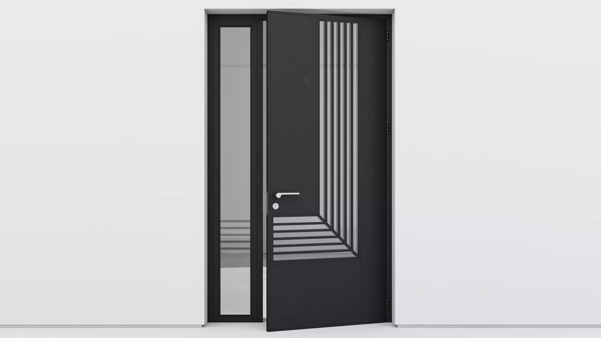 Aluminium door 273 3D model_0