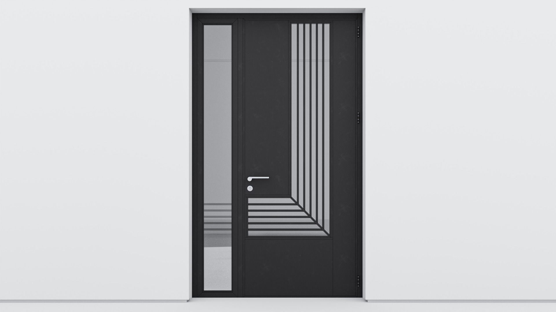 Aluminium door 273 3D model_1