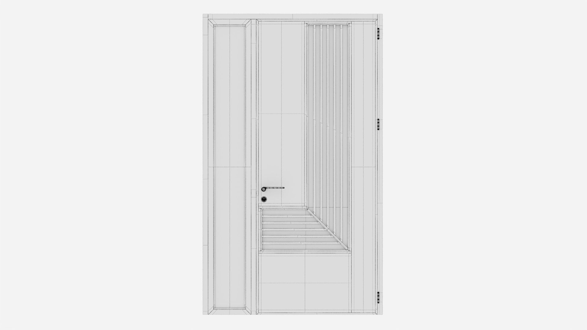 Aluminium door 273 3D model_5