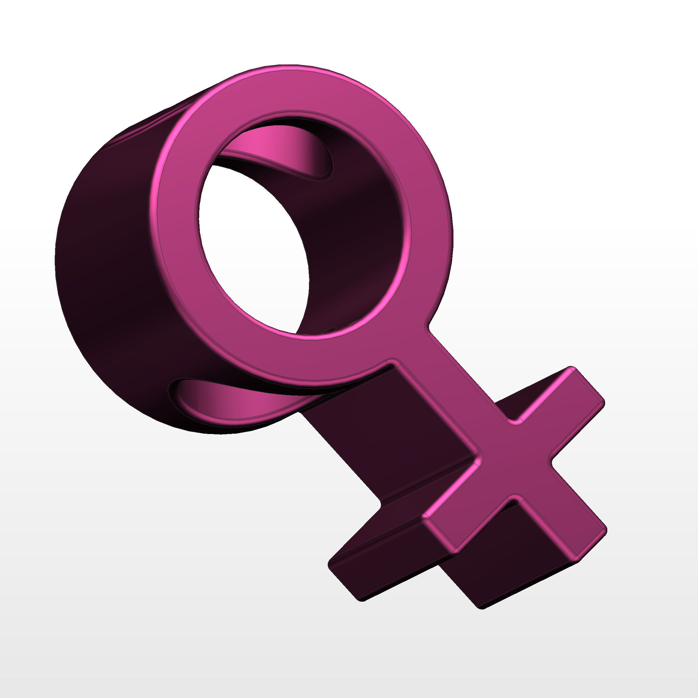 3D printed model of the Female Gender Symbol 3D print model_7