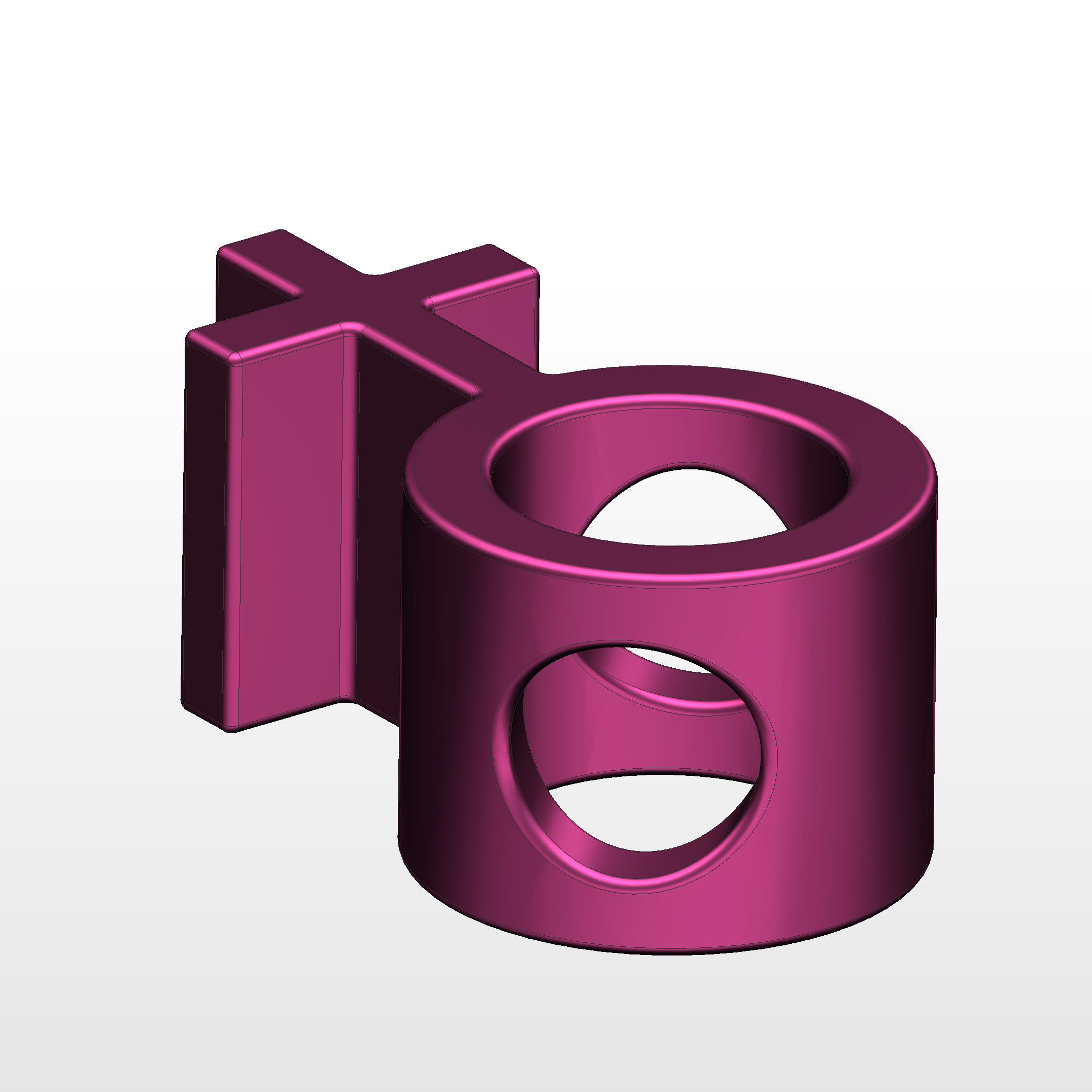 3D printed model of the Female Gender Symbol 3D print model_8