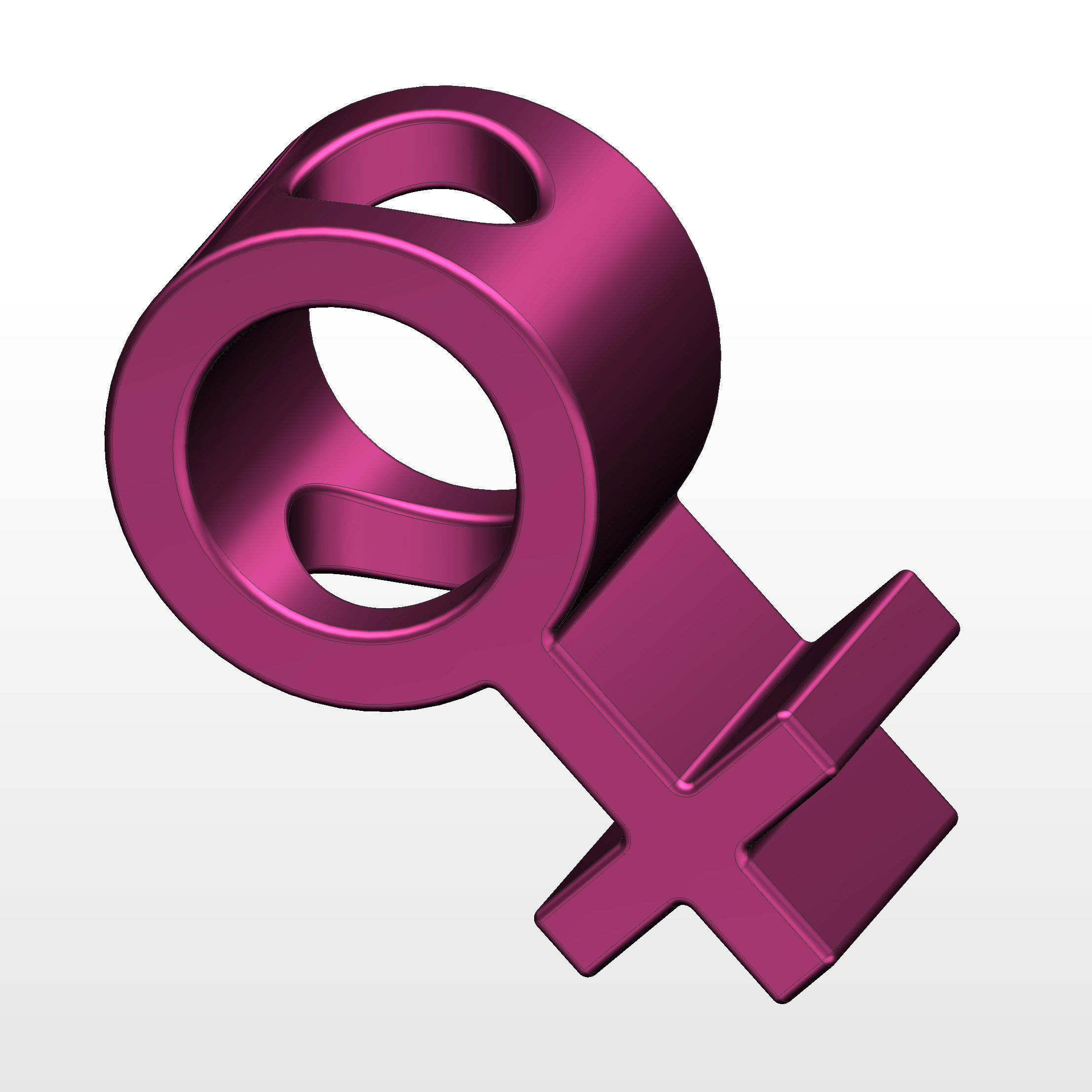 3D printed model of the Female Gender Symbol 3D print model_3