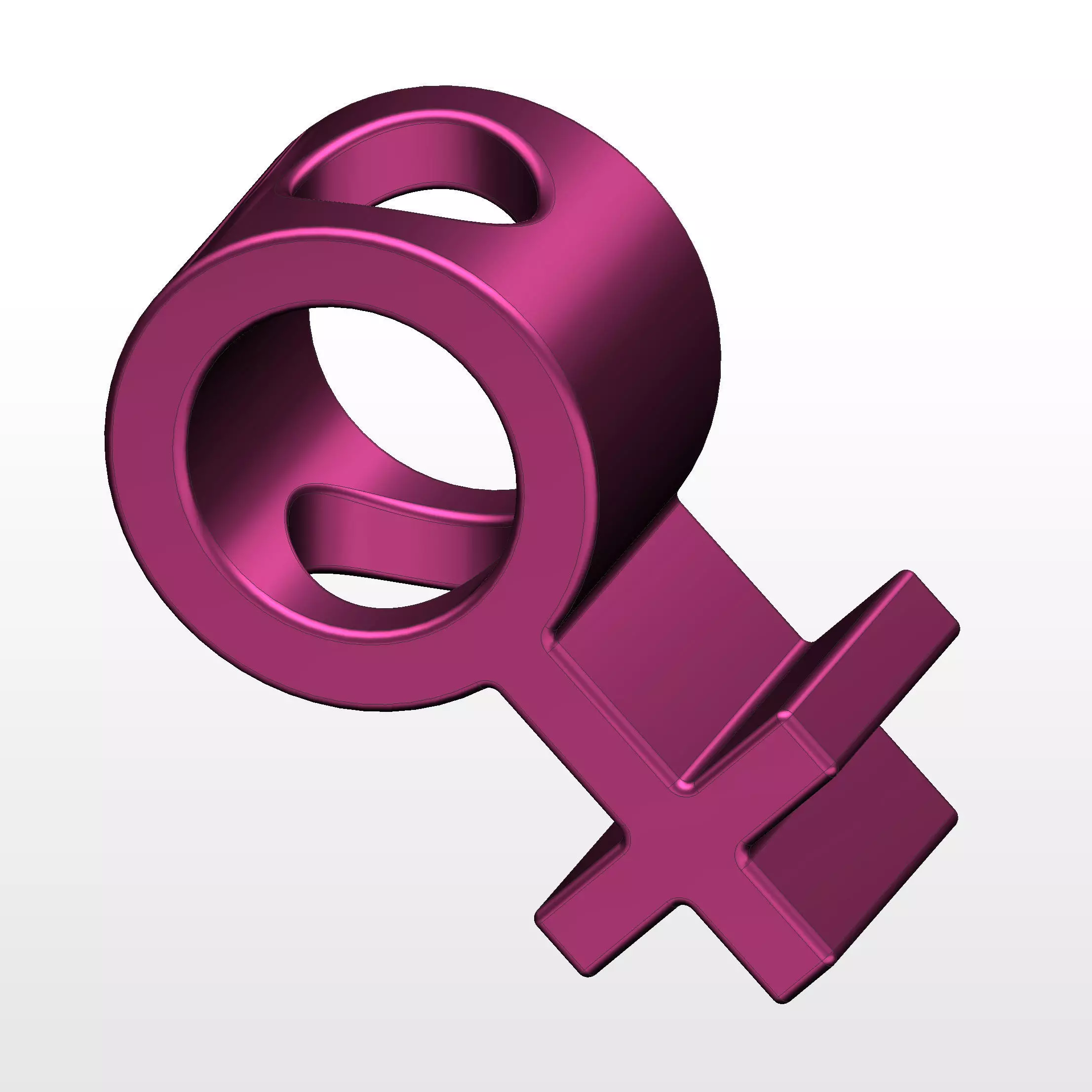 3D printed model of the Female Gender Symbol 3D print model_0