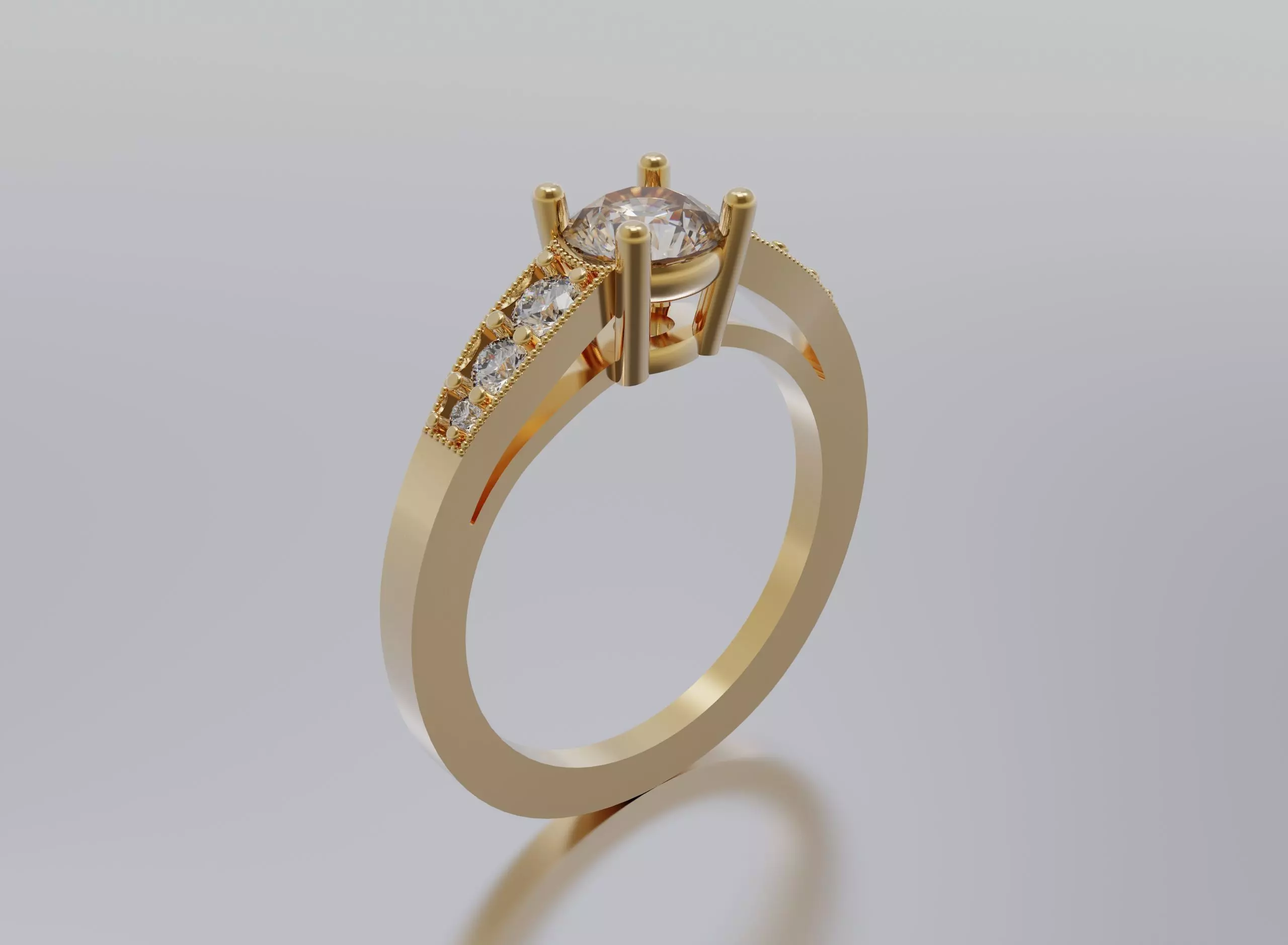 engagement ring 3D print model_0