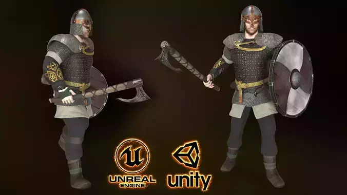 Low-poly model Viking01