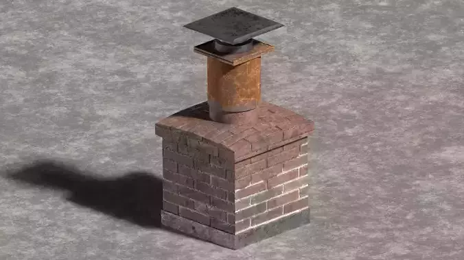 Large Industrial Brick Chimney