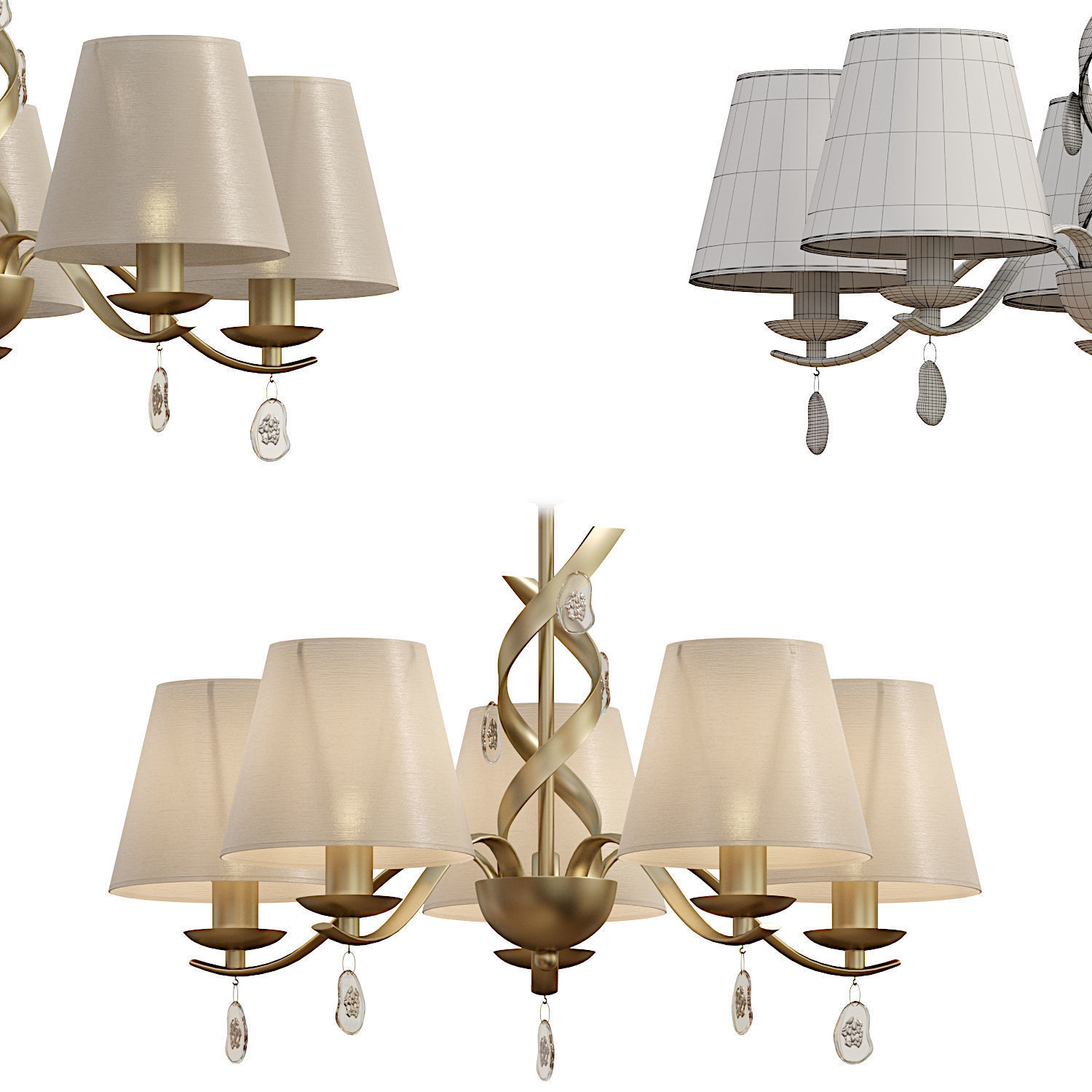 Freya Monique chandelier 3D model_3