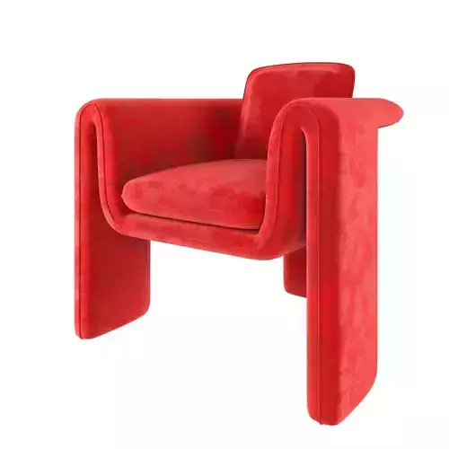 Floria Velvet Chair 3D model
