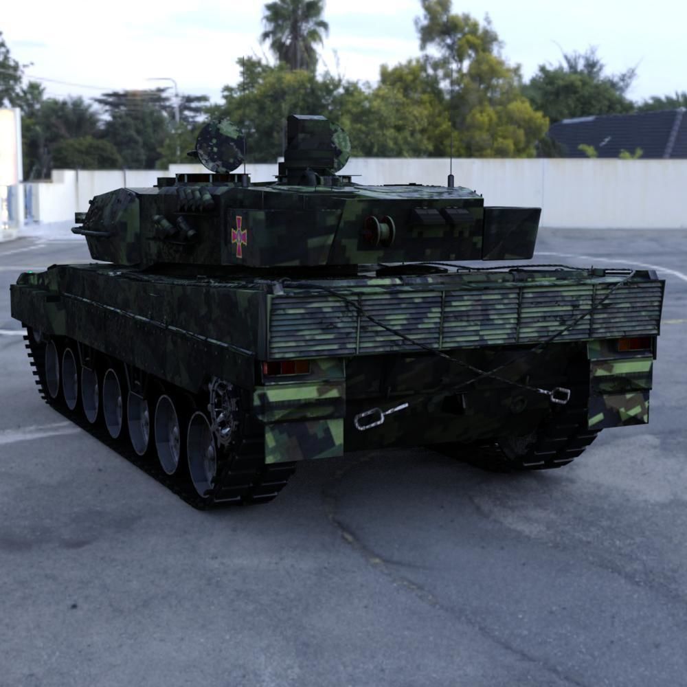 Leopard 2 Tank in fbx and obj formats 3D model_3