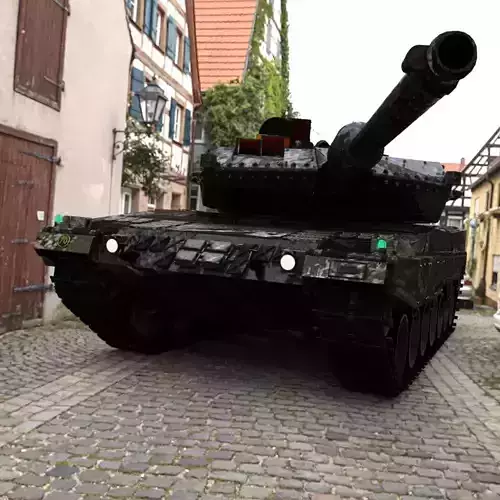 Leopard 2 Tank in fbx and obj formats 3D model