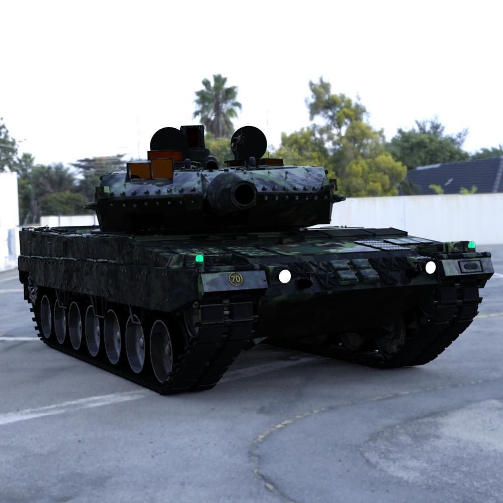 Leopard 2 Tank in fbx and obj formats 3D model_2