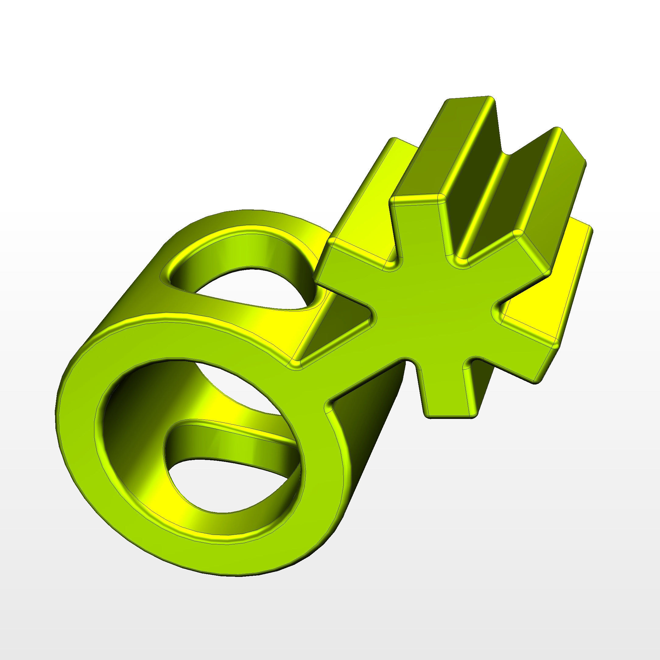 3D model of the non-binary gender identity symbol 3D print model_7