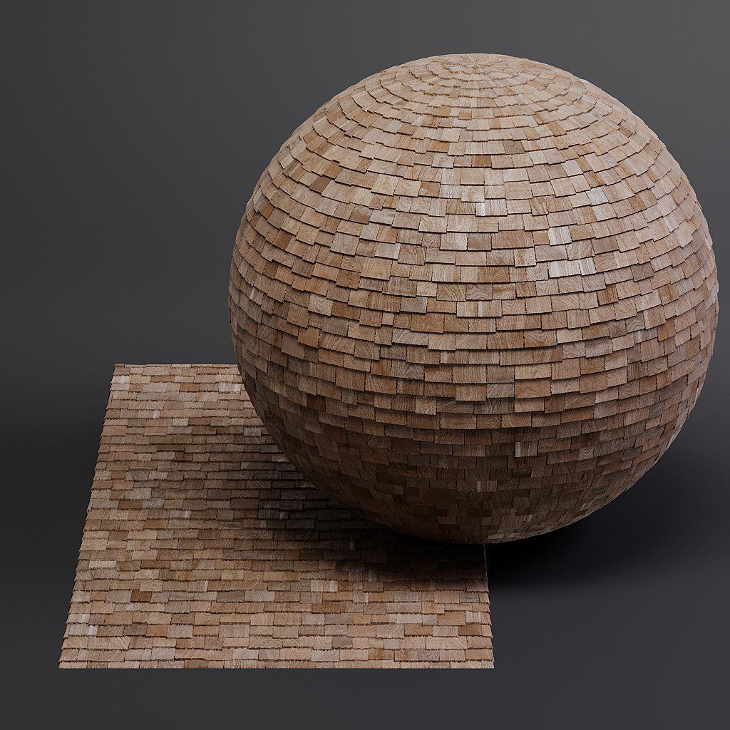 Woodfacades vol03 Wood Shingles 8K Seamless PBR Materials Texture_13