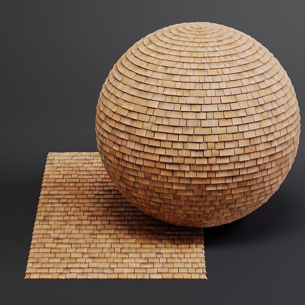 Woodfacades vol03 Wood Shingles 8K Seamless PBR Materials Texture_26
