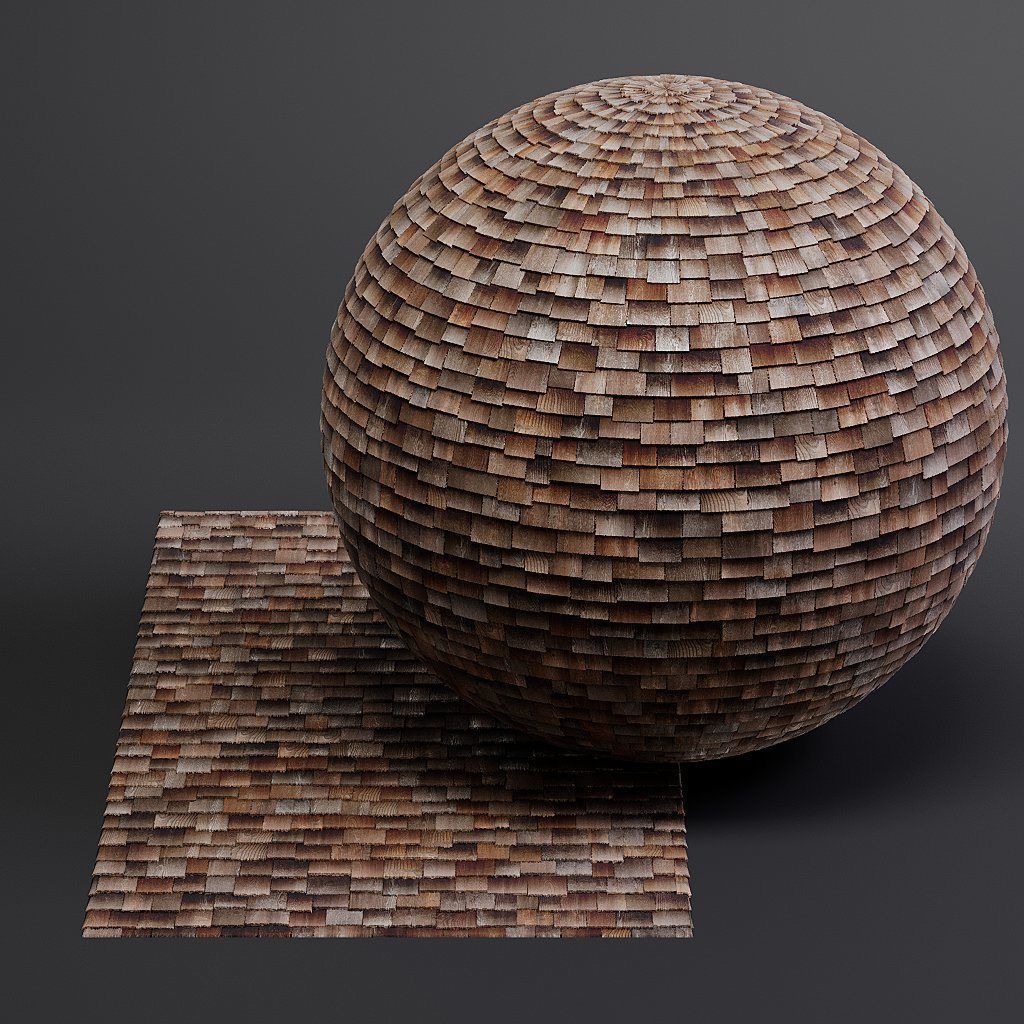 Woodfacades vol03 Wood Shingles 8K Seamless PBR Materials Texture_15