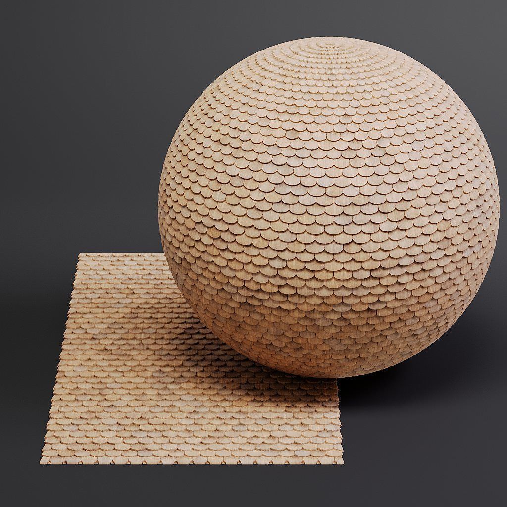 Woodfacades vol03 Wood Shingles 8K Seamless PBR Materials Texture_5