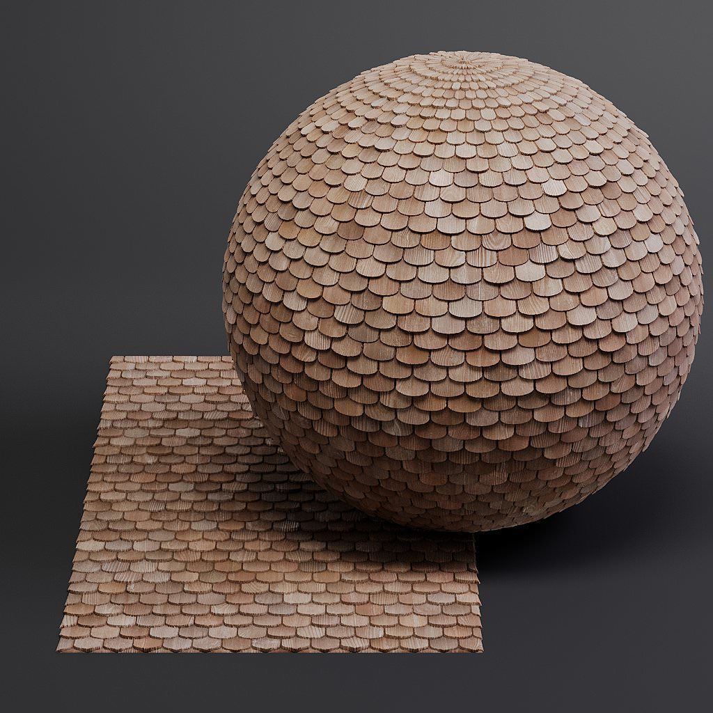 Woodfacades vol03 Wood Shingles 8K Seamless PBR Materials Texture_36