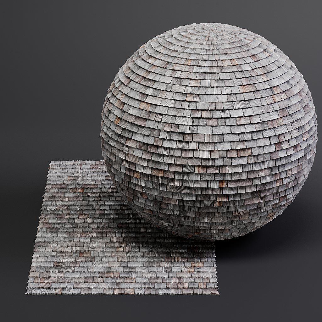 Woodfacades vol03 Wood Shingles 8K Seamless PBR Materials Texture_29