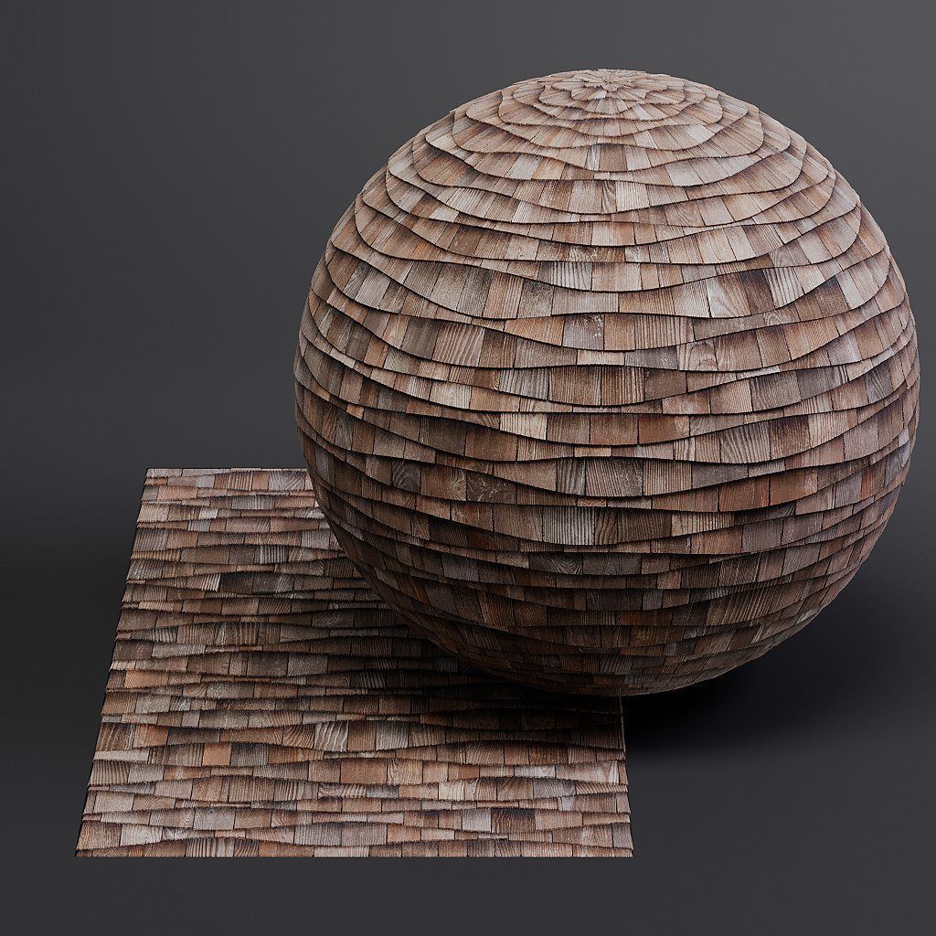 Woodfacades vol03 Wood Shingles 8K Seamless PBR Materials Texture_42