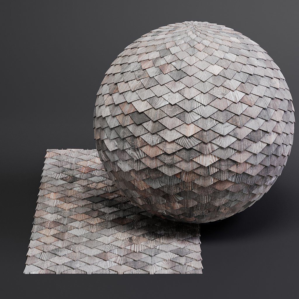Woodfacades vol03 Wood Shingles 8K Seamless PBR Materials Texture_21
