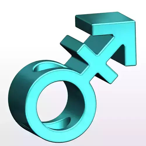 3D model of the Transgender symbol 3D print model