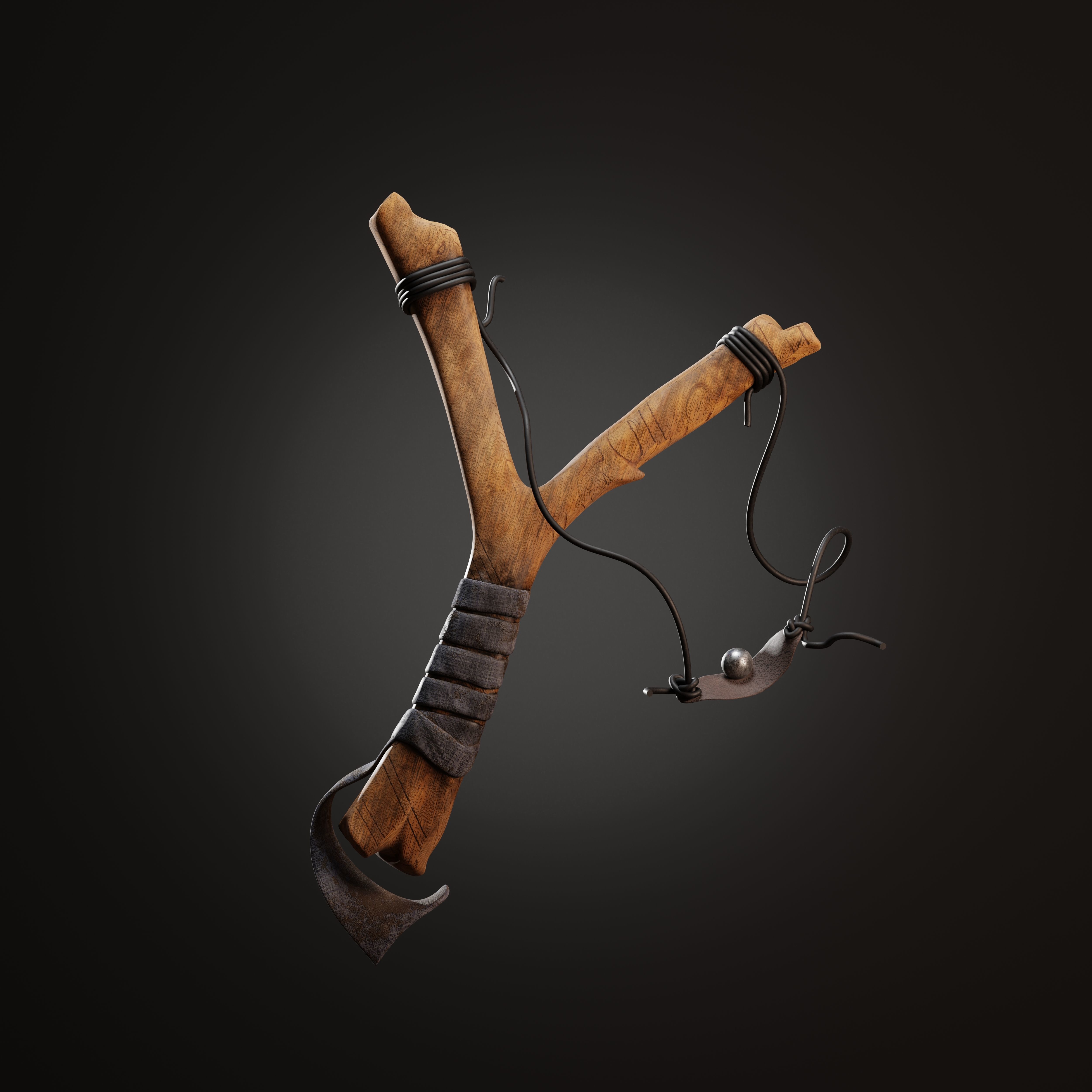 Viking Weapons Set Low-poly 3D model_16