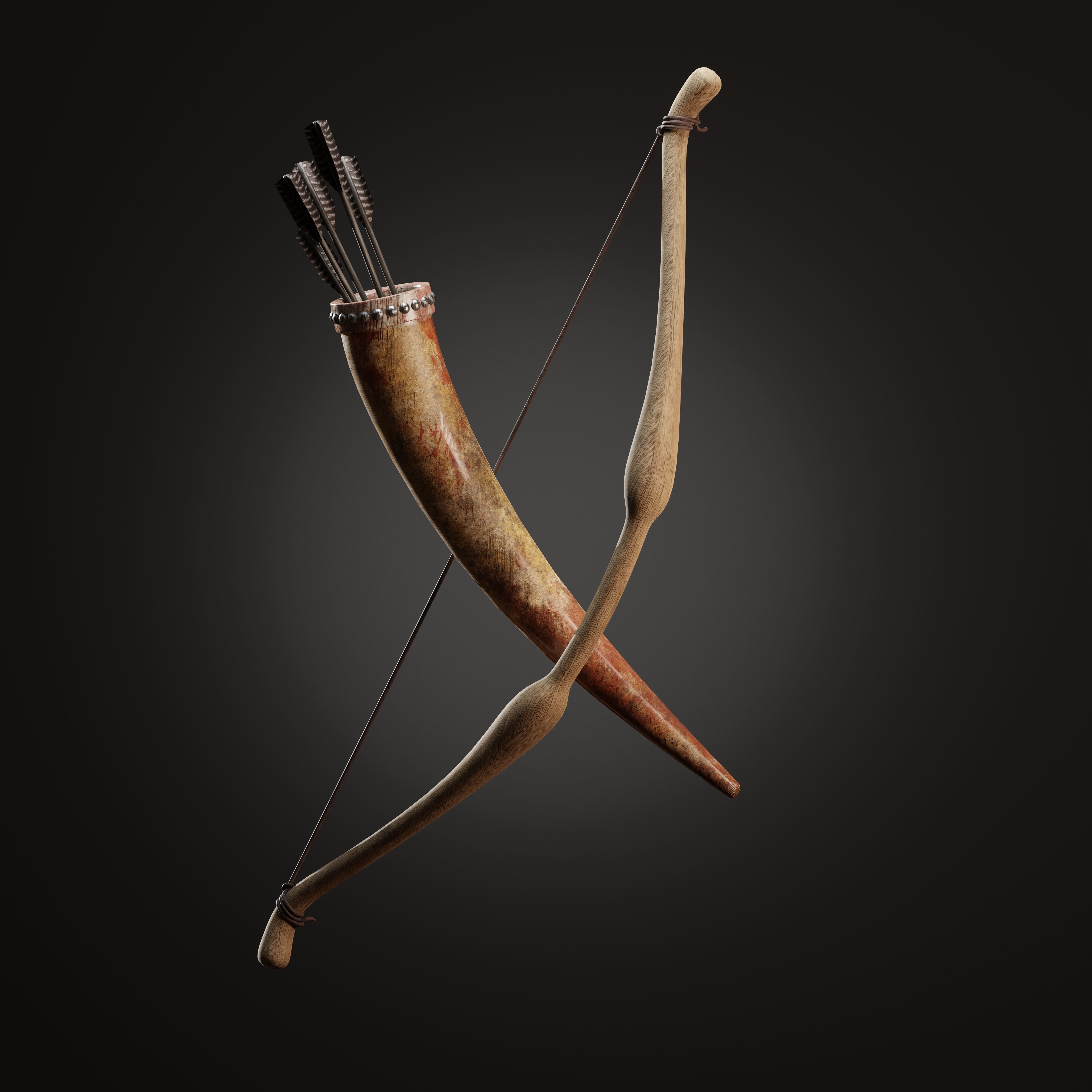 Viking Weapons Set Low-poly 3D model_1