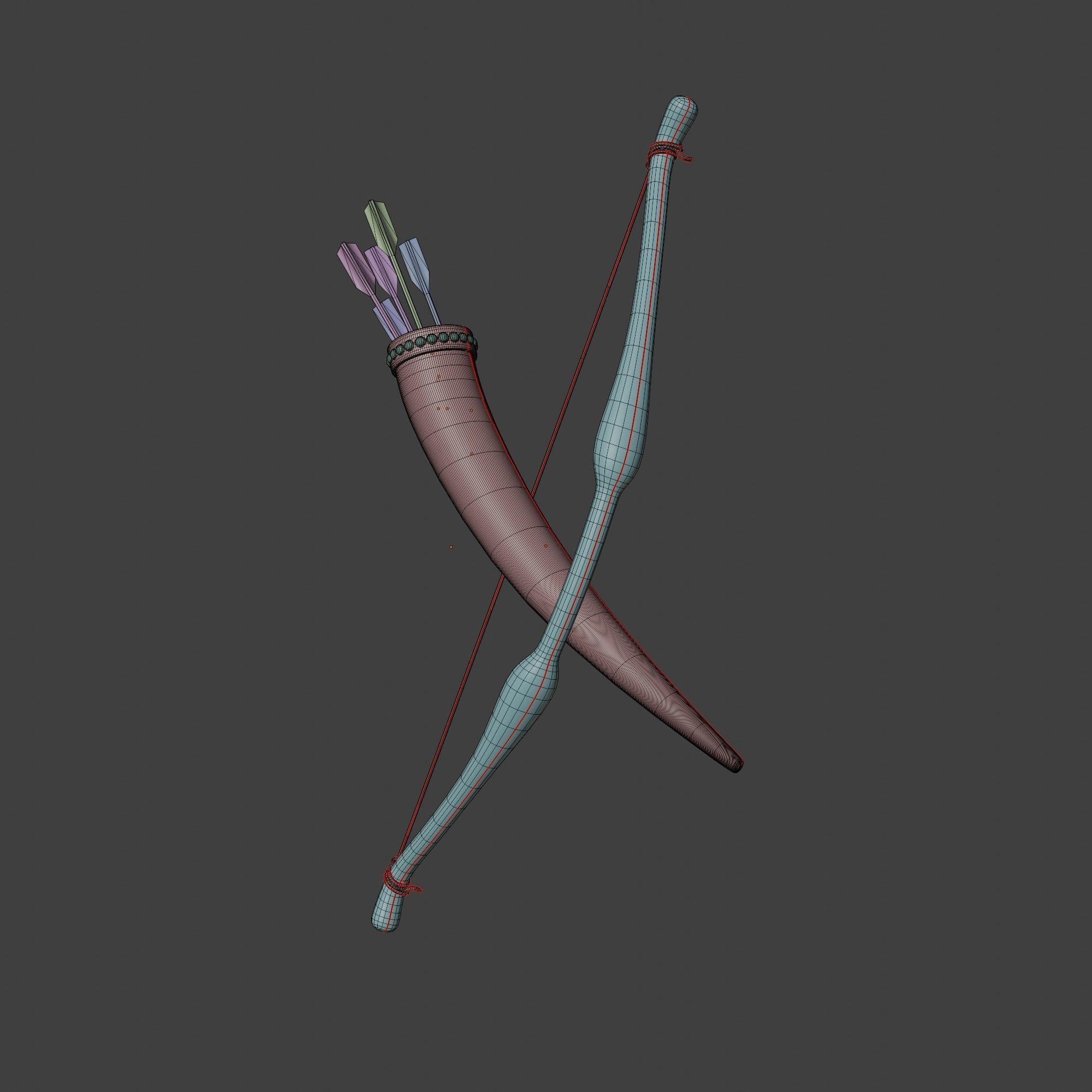 Viking Weapons Set Low-poly 3D model_3