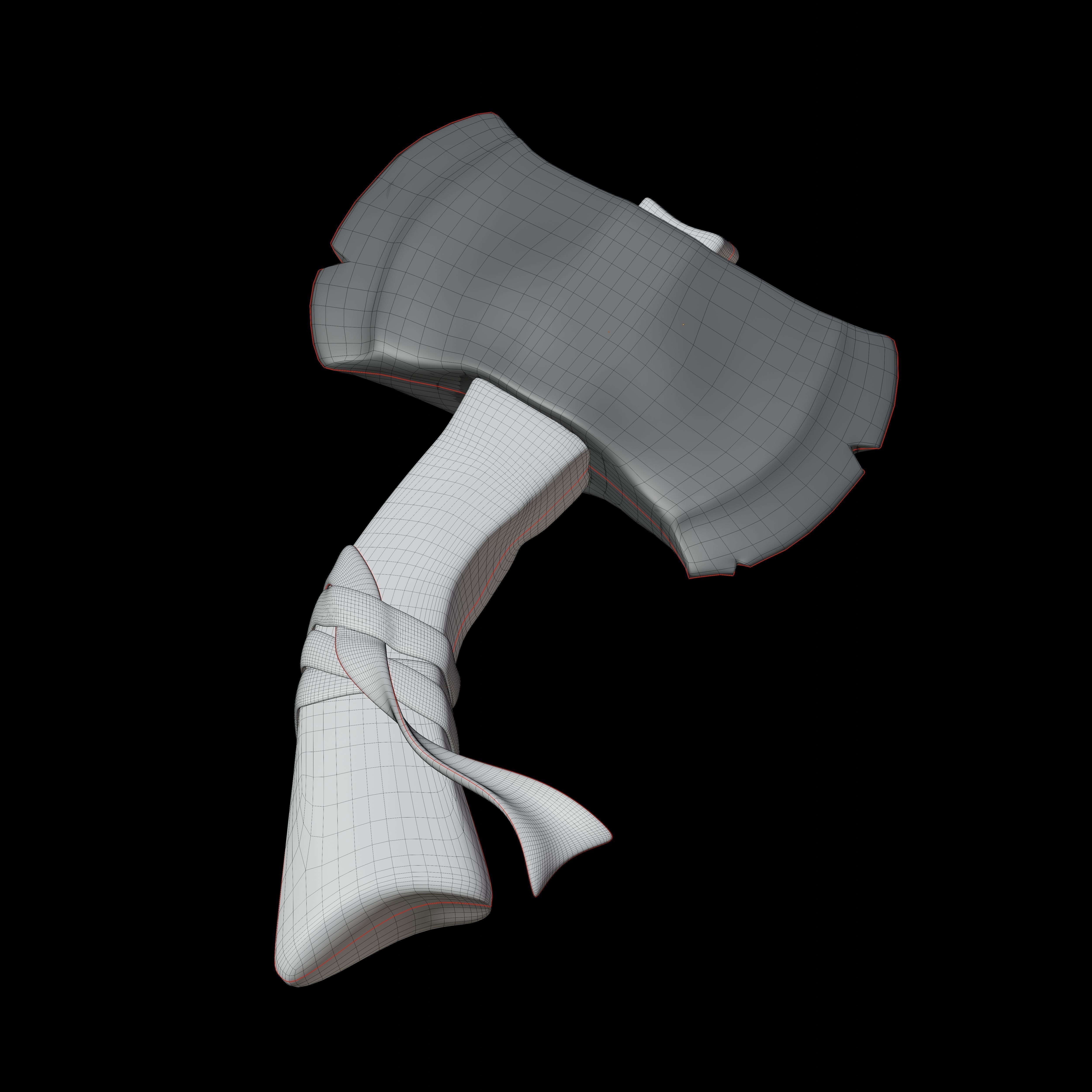 Viking Weapons Set Low-poly 3D model_6