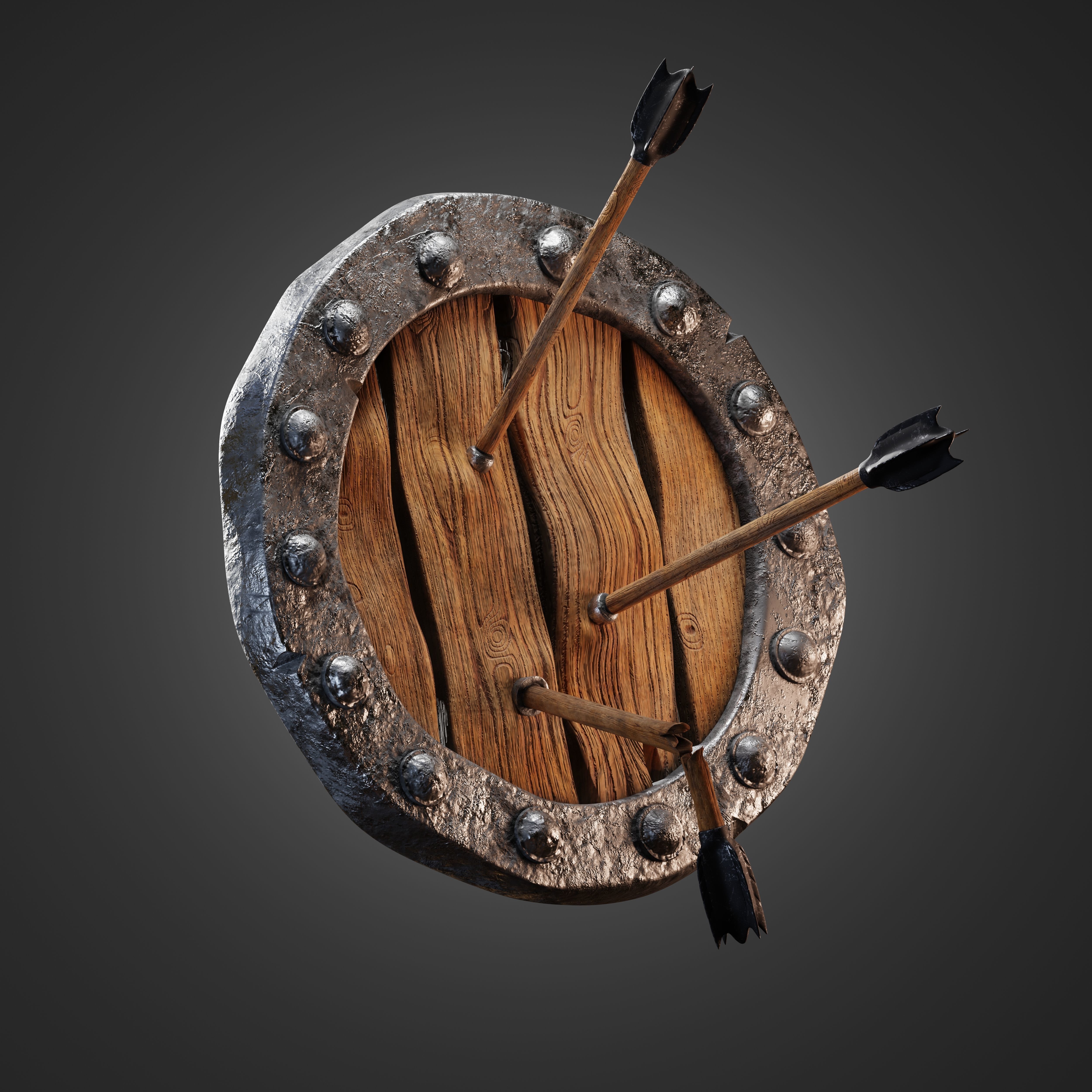 Viking Weapons Set Low-poly 3D model_19