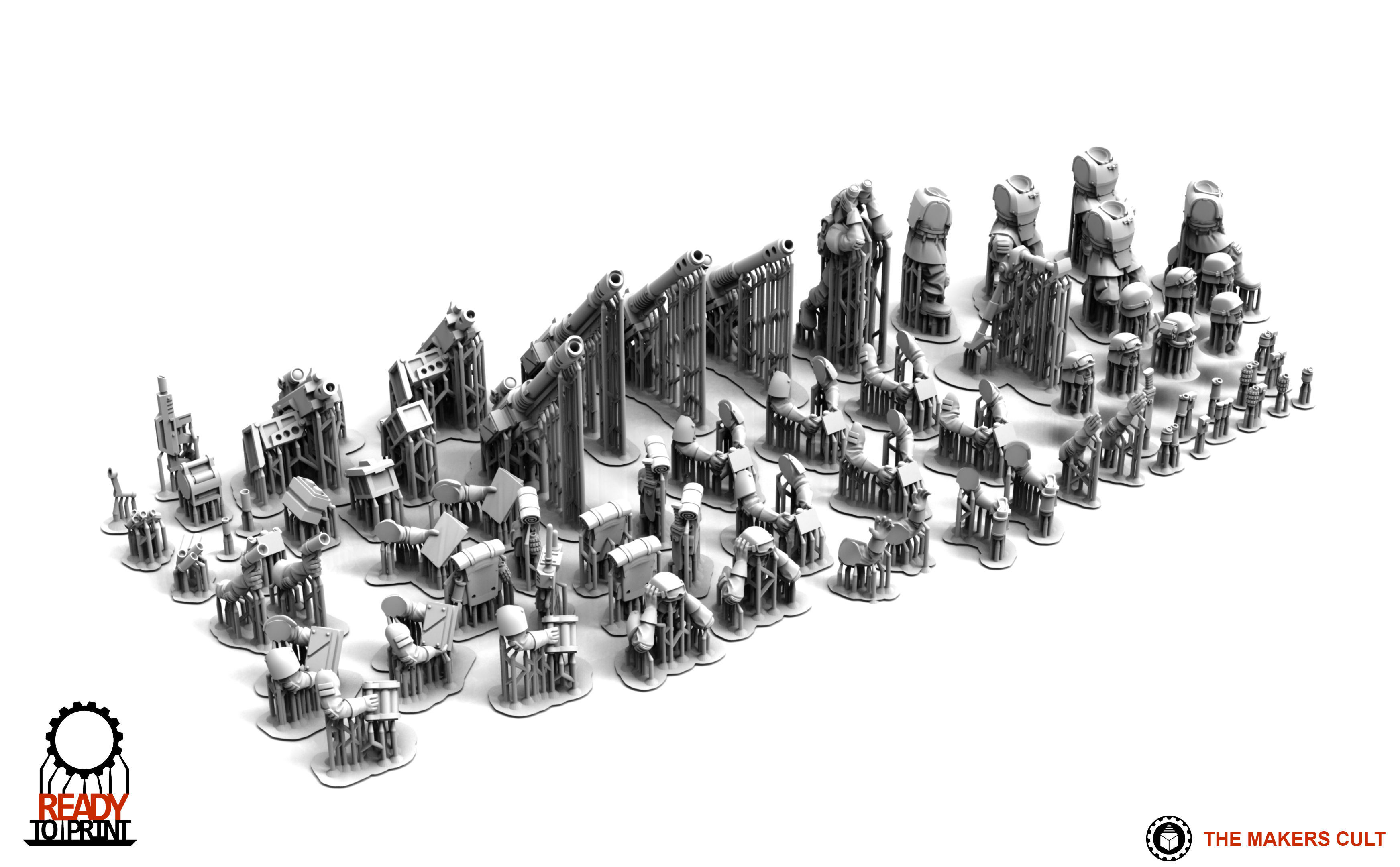 Universal Guard - Heavy Weapons Set 1 3D print model_4