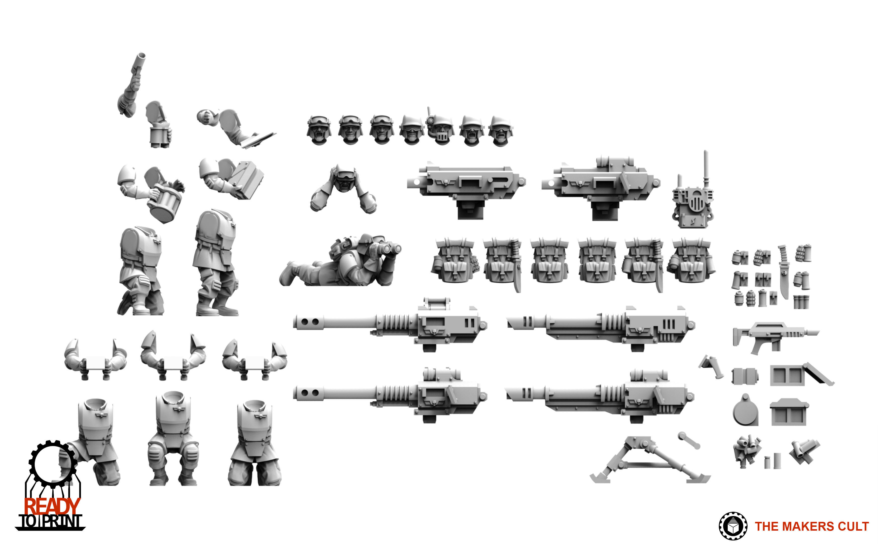 Universal Guard - Heavy Weapons Set 1 3D print model_2