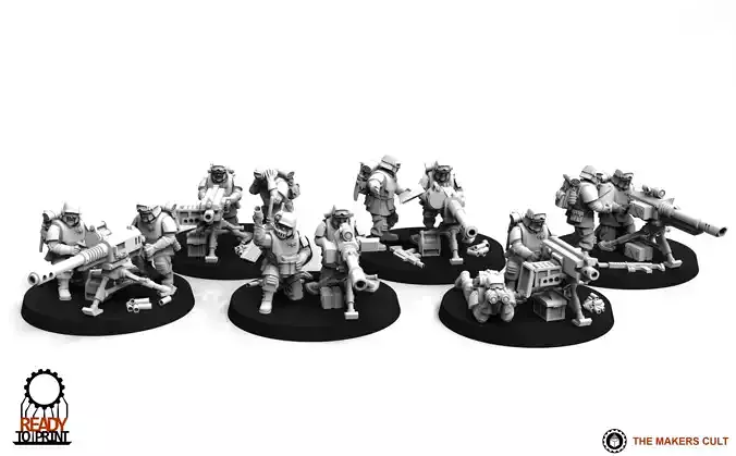 Universal Guard - Heavy Weapons Set 1 3D print model