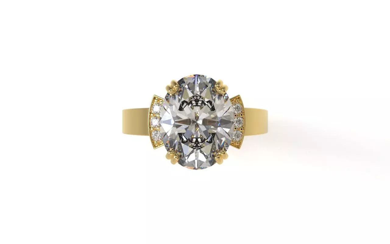 Enagagement ring 3D print model_0